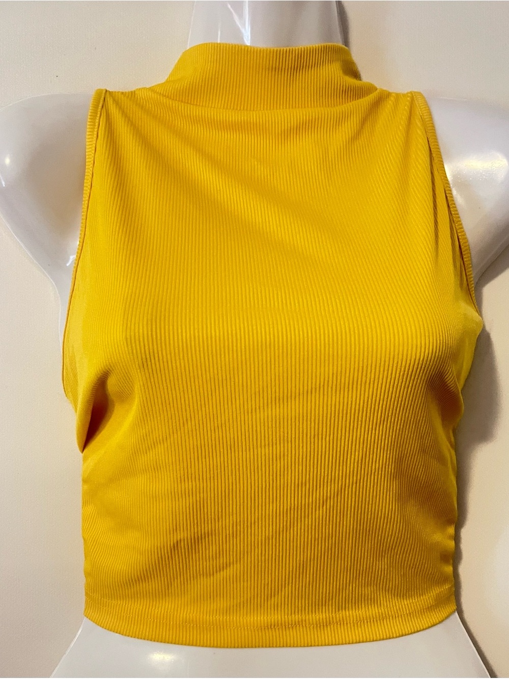 Yellow Ribbed Women’s Intimate Top - XX-L - Picture 4 of 8